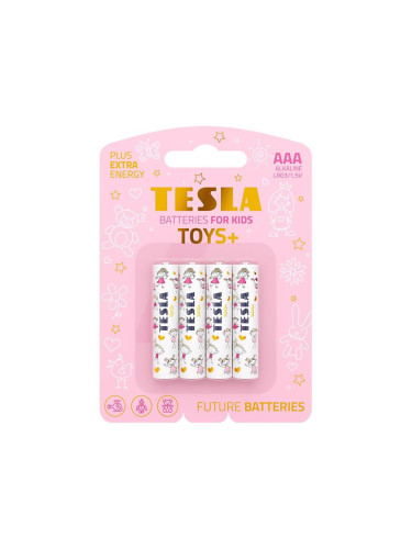 Tesla Batteries - 4 бр. Алкална батерия AAA TOYS+ 1,5V 1300 mAh