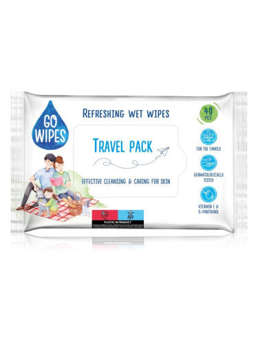 GoWipes Refreshing мокри почистващи кърпички за ръце 40 бр.