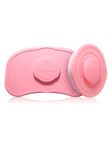 Twistshake Click-mat Mini + Plate подложка с чиния Pastel Pink 2 бр.