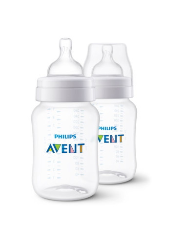 Philips Avent Anti-colic SCY103/02 бебешко шише против колики 1 m+ 2x260 мл.