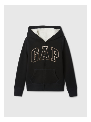 GAP Children's sherpa sweatshirt with logo - Girls