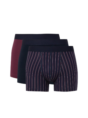 DEFACTO Men's Striped 3-Pack Boxer