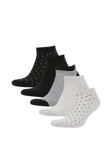 DEFACTO Men's 5-Pack Cotton Ankle Socks