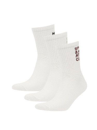 DEFACTO Men's Comfortable Elastic 3-Pack Cotton Ankle Socks