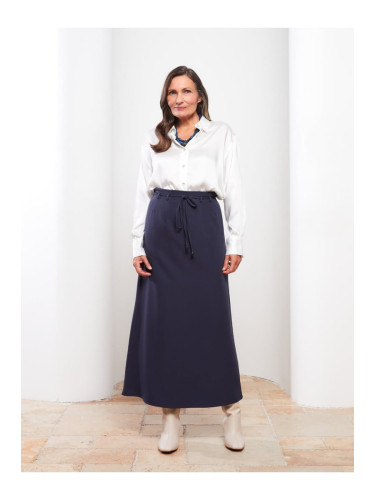 LC Waikiki Women's Straight A-Line Gabardine Skirt with Elastic Waist.