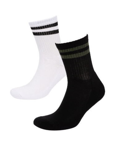 DEFACTO Men's Comfortable Elastic 2-Pack Cotton Terry Sports Socks