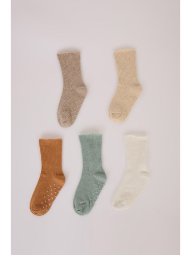 DEFACTO Baby Boy Seamless 5-Pack Cotton Long Socks