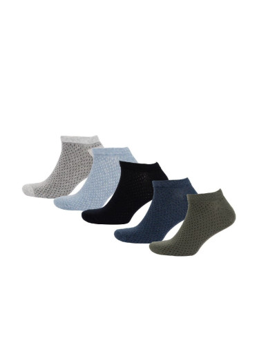 DEFACTO Men's 5-Pack Cotton Ankle Socks