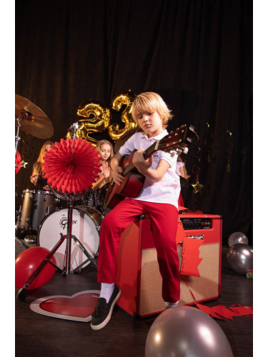 DEFACTO Boy's Red Gabardine Trousers