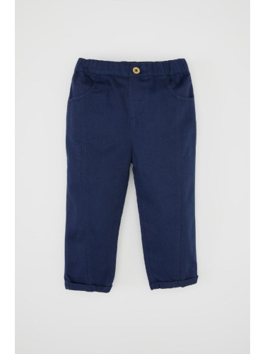 DEFACTO Baby Boy Elastic Waist Straight Leg Gabardine Trousers