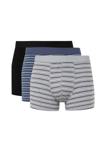 DEFACTO Men's Striped 3-Pack Boxer