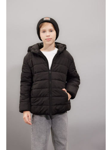 DEFACTO Boy Double-Sided Windproof Hooded Zippered Pocket Coat