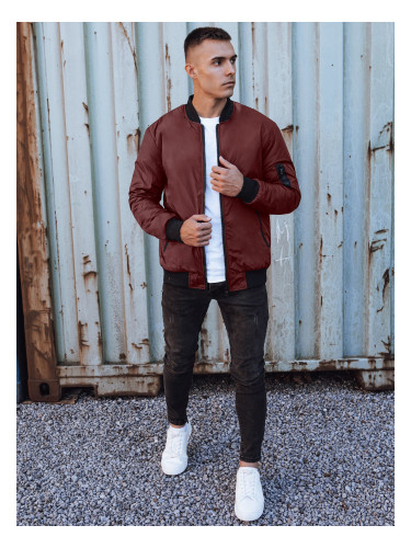 Men's bomber jacket burgundy Dstreet