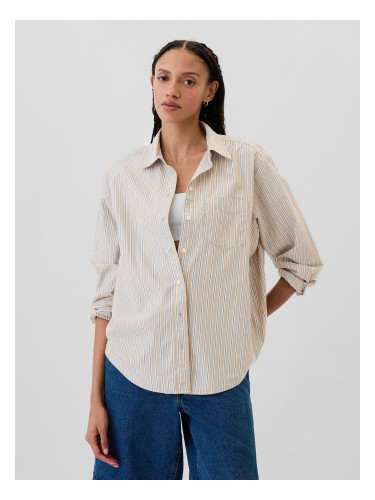 GAP Striped Oversize Shirt Poplin Big Shirt - Women's
