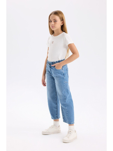 DEFACTO Girl Barrel Fit Jogger Ankle Length Jean Pants