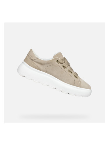 Beige women's sneakers Geox Spherica EC4.1 - Women's