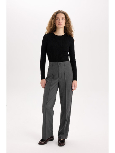 DEFACTO Wide Leg Normal Waist Wide Leg Standard Length Classic Trousers