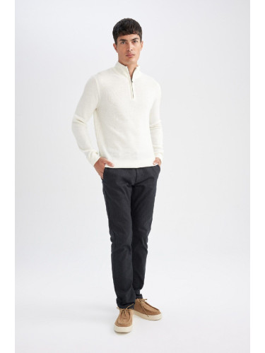 DEFACTO Chino Trousers Regular Fit Pocket Straight Leg