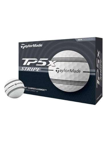 TaylorMade TP5x White Stripe Нова топка за голф