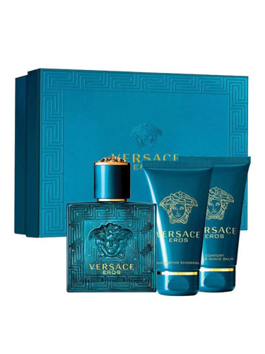 Versace Eros Комплект за мъже EDT тоалетна вода 50 ml + душ гел 50 ml + афтършейв балсам 50 ml