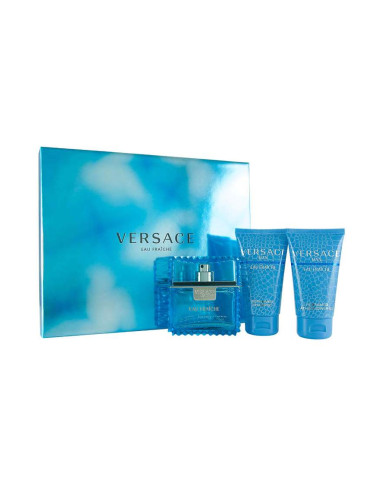 Versace Man Eau Fraiche Комплект за мъже EDT тоалетна вода 50ml + SG 50ml + шампоан 50ml