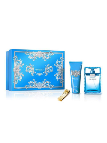 Versace Man Eau Fraiche Комплект за мъже EDT тоалетна вода 100 ml + душ гел 100 ml + щипка за банкноти