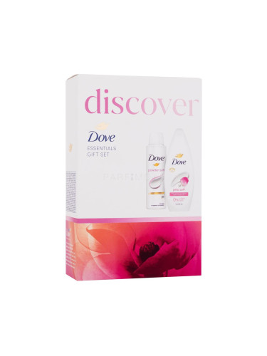 Dove Discover Gift Set Подаръчен комплект душ гел Petal Soft 250 ml + антиперспирант Powder Soft 48H 150 ml