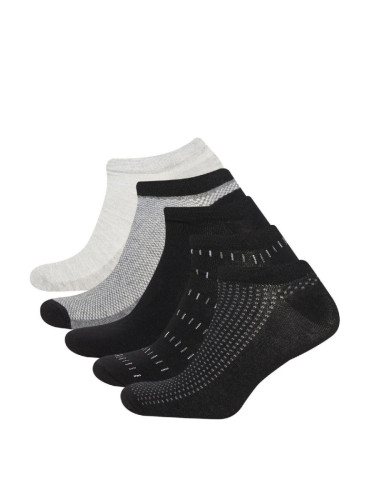 DEFACTO Men's 5-Pack Cotton Ankle Socks