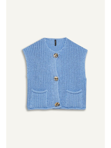 DEFACTO Relax Fit Button Closure Pocket Knit Vest