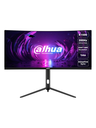 Геймърски извит монитор Dahua LM30-E330CA, 30" WFHD (2560x1080), VA, 2