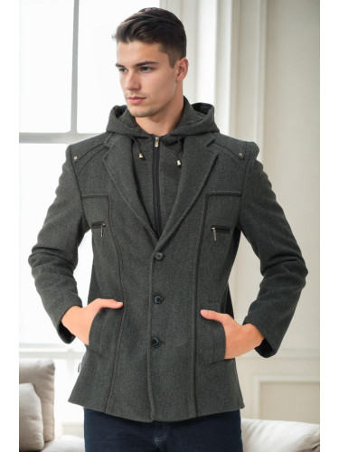 K7532 DEWBERRY MEN'S COAT-ANTHRACITE-1