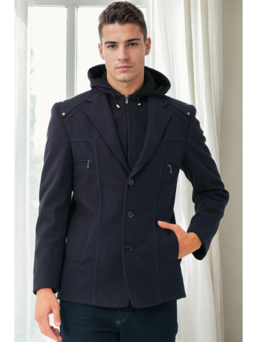 K7532 DEWBERRY MEN'S COAT-NAVY-1