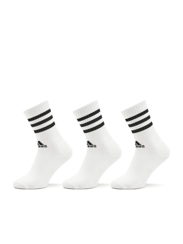 Дълги чорапи unisex adidas 3-Stripes Cushioned Crew Socks 3 Pairs HT3458 Бял