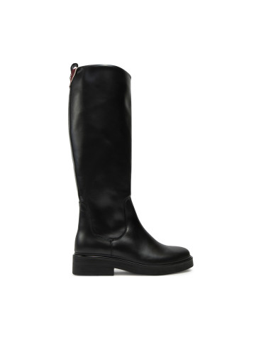 Ботуши Tommy Hilfiger Premium Leather Long Boot FW0FW08180 Черен