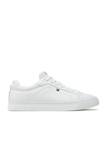 Сникърси Tommy Hilfiger Icon Court Lth Flag Ess FM0FM05317 Бял