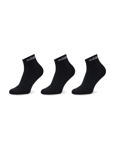 Чорапи къси унисекс adidas Think Linear Ankle Socks 3 Pairs IC1305 Черен