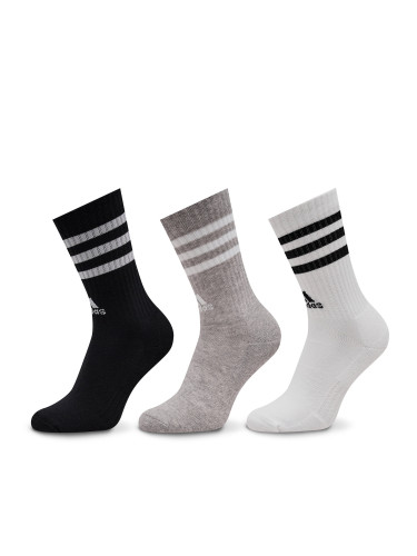 Дълги чорапи unisex adidas 3-Stripes Cushioned Crew Socks 3 Pairs IC1323 Сив