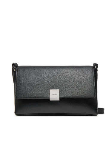 Дамска чанта Calvin Klein Ck Plaque Medium Shoulder Bag K60K612783 Черен