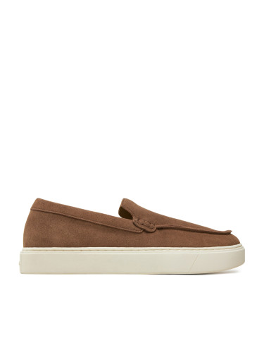 Обувки Calvin Klein Moccasin Suede HM0HM01794 Кафяв