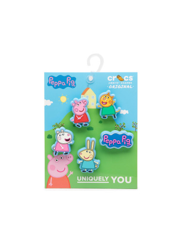 Декорация за обувки Crocs Jibbitz Peppa Pig 5 Pack 10010006 Син