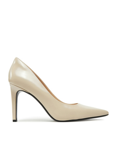 Обувки на ток Calvin Klein Heel Pump 90 - Brush L HW0HW02263 Бежов