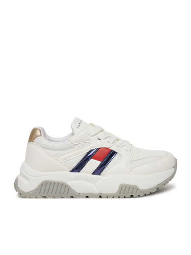 Сникърси Tommy Hilfiger Flag Low Cut Lace-Up Sneaker T3A9-33550-1697 M Бял