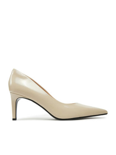 Обувки на ток Calvin Klein Heel Pump 70 - Brush L HW0HW02446 Бежов