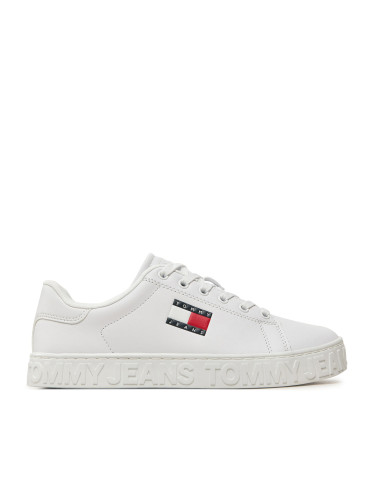 Сникърси Tommy Jeans Tjw Logo Outsole Sneaker Ess EN0EN02703 Бял