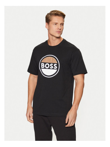 BOSS Тишърт 50496223 Черен Regular Fit