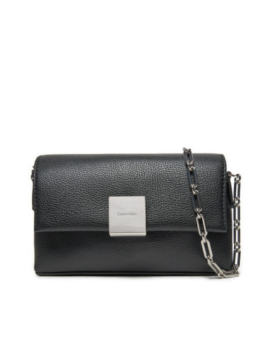 Calvin Klein Дамска чанта Ck Plaque Sm Crossbody W/Chain K60K612785 Черен