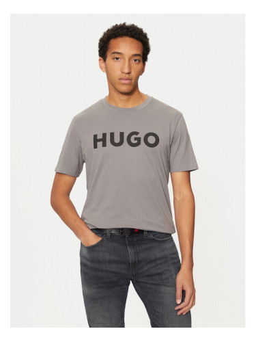 Hugo Тишърт Dulivio 50467556 Сив Regular Fit