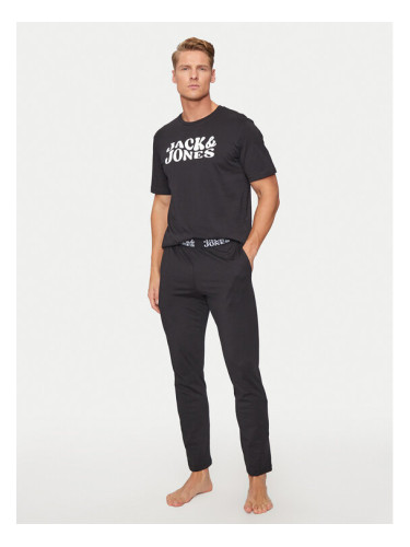 Jack&Jones Пижама Elton 12266998 Черен Standard Fit