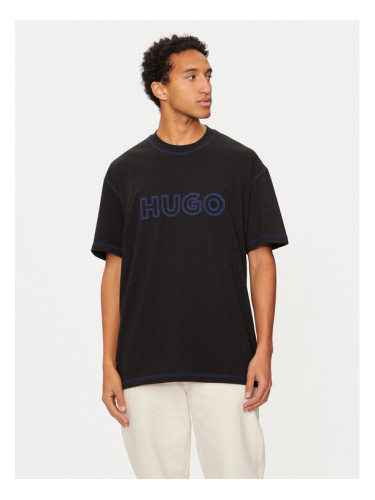 Hugo Тишърт Nitlogo 50521686 Черен Loose Fit