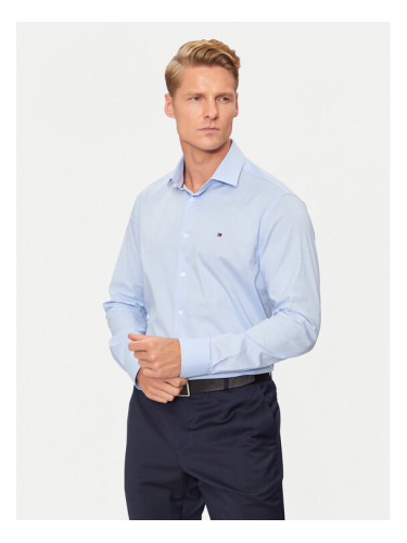 Tommy Hilfiger Риза MW0MW38347 Светлосиньо Slim Fit